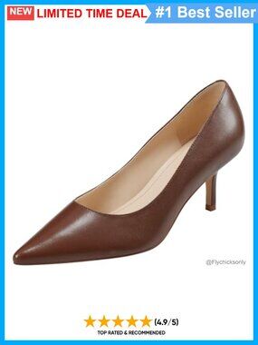 Leather Pointy Toe Kitten Heel Dress Pumps